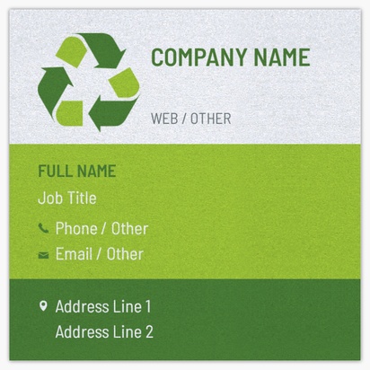 Design Preview for Manufacturing & Distribution Pearl Business Cards Templates, Square (2.5" x 2.5")