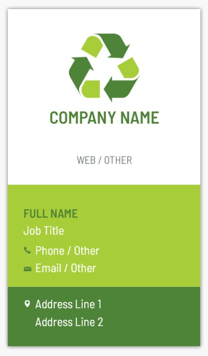 Design Preview for Environmental & Energy Ultra Thick Business Cards Templates