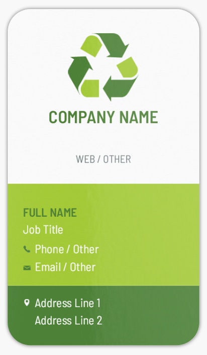 Design Preview for Campaigning & Fundraising Rounded Corner Business Cards Templates, Standard (3.5" x 2")