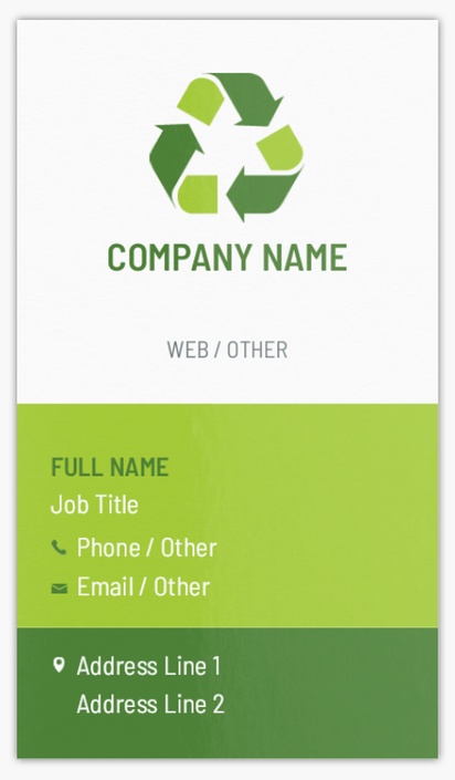 Design Preview for Design Gallery: Energy & Environment Glossy Visiting Cards, Standard (89 x 51 mm)