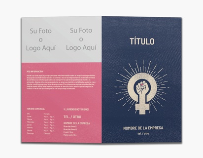 Un el poder de las mujeres derechos de la mujer diseño rosa azul para Moderno y sencillo con 2 imágenes