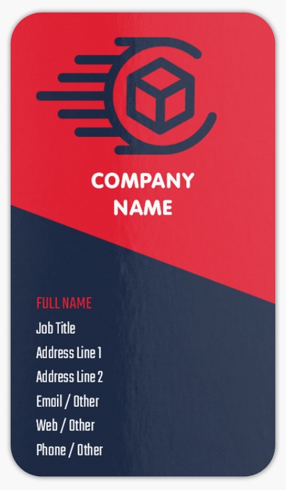 Design Preview for Courier Services Rounded Corner Business Cards Templates, Standard (3.5" x 2")