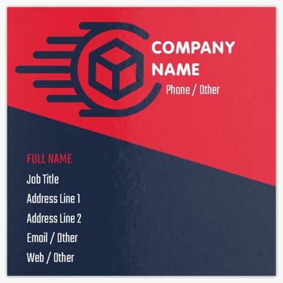 Design Preview for Courier Services Glossy Business Cards Templates, Square (2.5" x 2.5")