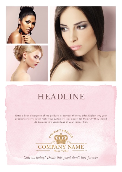 Design Preview for Design Gallery: Hair Salons Flyers & Leaflets,  No Fold/Flyer A5 (148 x 210 mm)