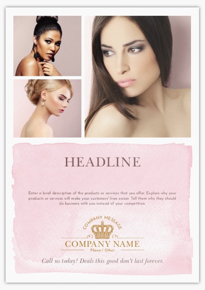Design Preview for Design Gallery: Beauty & Spa Flyers & Leaflets,  No Fold/Flyer A5 (148 x 210 mm)