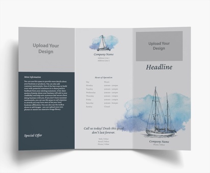 Design Preview for Design Gallery: Boats & Maritime Folded Leaflets, Tri-fold DL (99 x 210 mm)