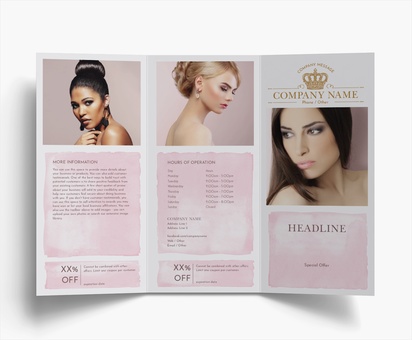 Design Preview for Design Gallery: Cosmetics & Perfume Folded Leaflets, Tri-fold DL (99 x 210 mm)