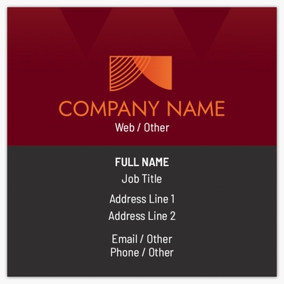 Design Preview for Design Gallery: Theater Matte Visiting Cards, Square (63.5 x 63.5 mm)