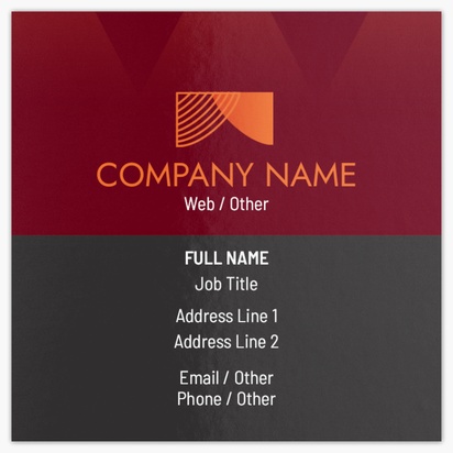 Design Preview for Design Gallery: Theatre Ultra-Thick Business Cards, Square (65 x 65 mm)