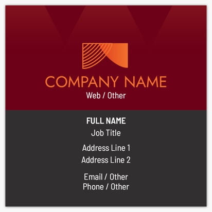 Design Preview for Design Gallery: theatre Standard Business Cards, Square (65 x 65 mm)
