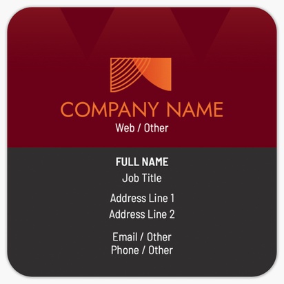 Design Preview for Design Gallery: Movies & Film Rounded Corner Business Cards, Rounded Square (65 x 65 mm)