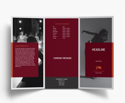 Design Preview for Design Gallery: Theatre Folded Leaflets, Tri-fold DL (99 x 210 mm)