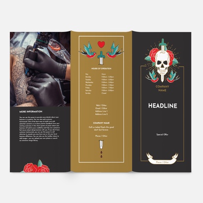 Design Preview for Design Gallery: Retro & Vintage Brochures, DL Tri-fold