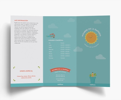 Vista previa del diseño de Galería de diseños de folletos plegados para educación y puericultura, Tríptico DL (99 x 210 mm)