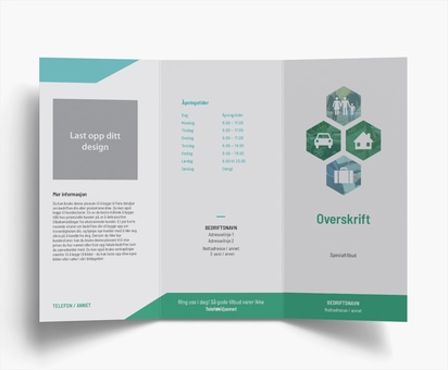 Forhåndsvisning av design for Designgalleri: Finans og forsikring Brosjyrer, 3-fløyet DL (99 x 210 mm)