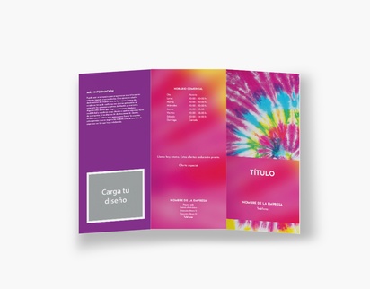 Vista previa del diseño de Galería de diseños de folletos plegados para música, Tríptico DL (99 x 210 mm)