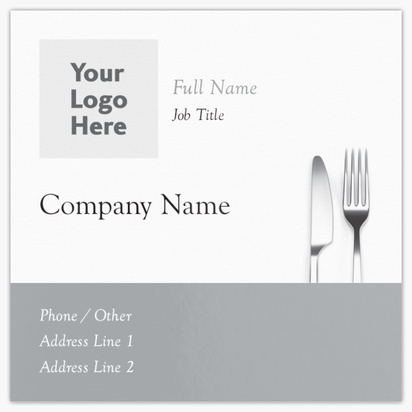 Design Preview for Design Gallery: Food Catering Ultra-Thick Business Cards, Square (65 x 65 mm)