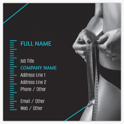 Design Preview for Design Gallery: Weight Loss Consultant Standard Business Cards, Square (65 x 65 mm)