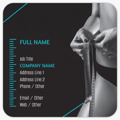 Design Preview for Design Gallery: Weight Loss Consultant Rounded Corner Business Cards, Rounded Square (65 x 65 mm)