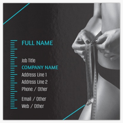 Design Preview for Sports & Fitness Square Business Cards Templates