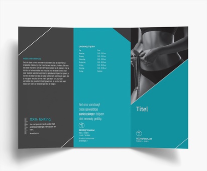 Voorvertoning ontwerp voor Ontwerpgalerij: Sport en fitness Folders, Drieluik DL (99 x 210 mm)