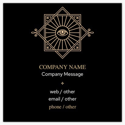 Design Preview for Templates for Arts & Entertainment Standard Name Cards , Square (65 x 65 mm)