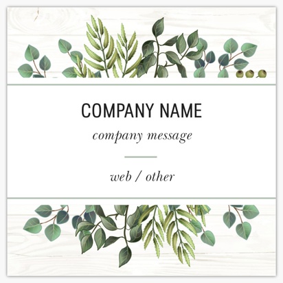 Design Preview for Design Gallery: Florists Standard Business Cards, Square (65 x 65 mm)