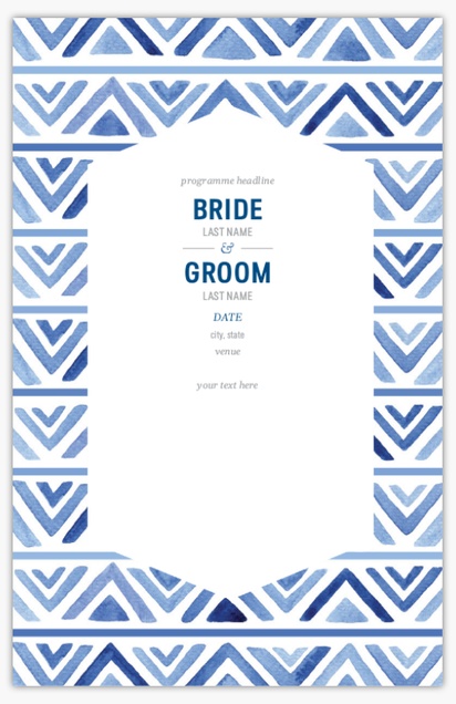 Design Preview for Nautical Wedding Programs Templates, 6" x 9"
