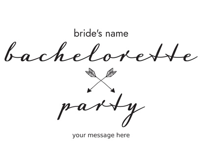 A arrows bride tribe black design for Bachelorette & Bachelor Parties