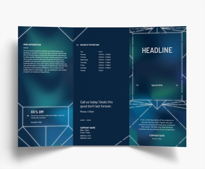 Design Preview for Design Gallery: Bars & Nightclubs Folded Leaflets, Tri-fold DL (99 x 210 mm)