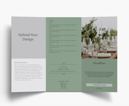 Design Preview for Design Gallery: Food Catering Folded Leaflets, Tri-fold DL (99 x 210 mm)
