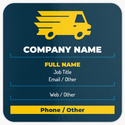 Design Preview for Courier Services Rounded Corner Business Cards Templates, Square (2.5" x 2.5")