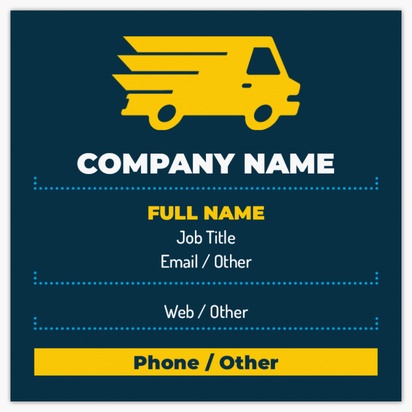 Design Preview for Design Gallery: Courier Services Matte Visiting Cards, Square (63.5 x 63.5 mm)