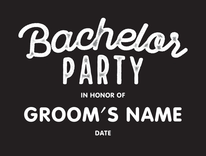 A bachelor party purple black white design for Events