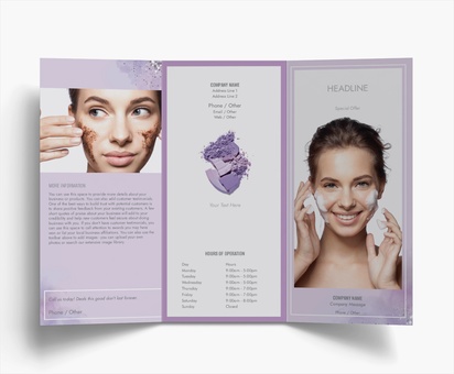 Design Preview for Design Gallery: Cosmetics & Perfume Folded Leaflets, Tri-fold DL (99 x 210 mm)