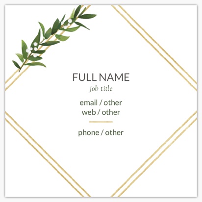 Design Preview for Design Gallery: Florists Standard Business Cards, Square (65 x 65 mm)
