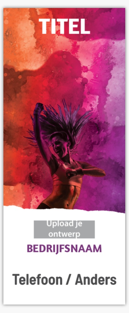 Voorvertoning ontwerp voor Ontwerpgalerij: Dance fitness Roll-up banners, 85 x 206 cm Economy