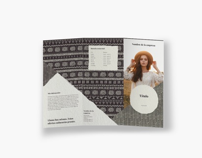 Vista previa del diseño de Galería de diseños de folletos plegados para tiendas, Tríptico DL (99 x 210 mm)