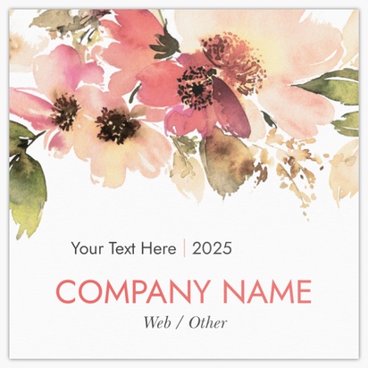 Design Preview for Florists Glossy Business Cards Templates, Square (2.5" x 2.5")