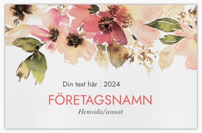 Förhandsgranskning av design för Designgalleri: Blommor Visitkort med obestruket naturligt papper