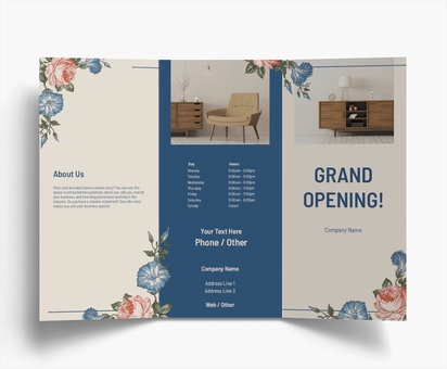 Design Preview for Design Gallery: Antiques Folded Leaflets, Tri-fold DL (99 x 210 mm)