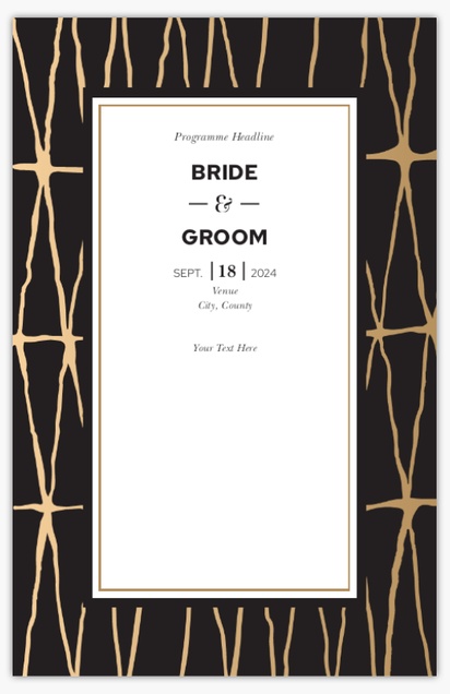 Design Preview for Design Gallery: Patterns & Textures Wedding Programs, 6" x 9"