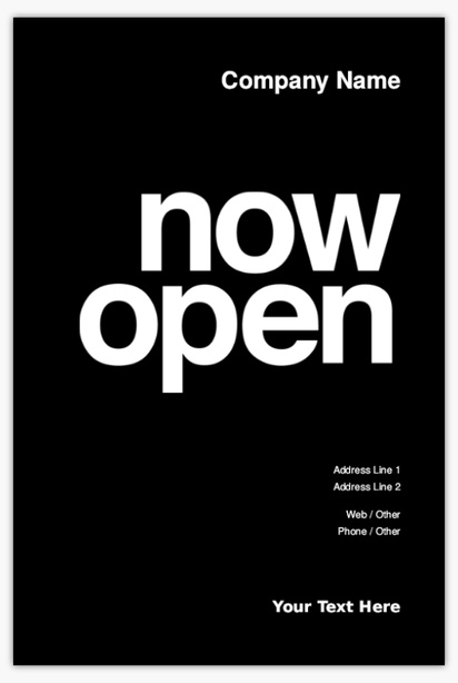 A purple new store opening black white design for Modern & Simple