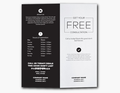 A minimal free consultation white black design for Modern & Simple