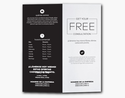 Un mínimo consulta gratuita diseño blanco negro para Moderno y sencillo