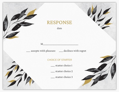 Design Preview for Templates for Elegant RSVP Cards , Flat 10.7 x 13.9 cm