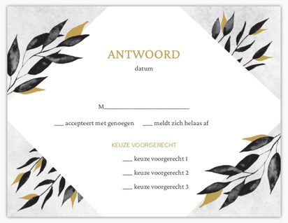 Voorvertoning ontwerp voor Ontwerpgalerij: Elegant Antwoordkaarten, 13.9 x 10.7 cm
