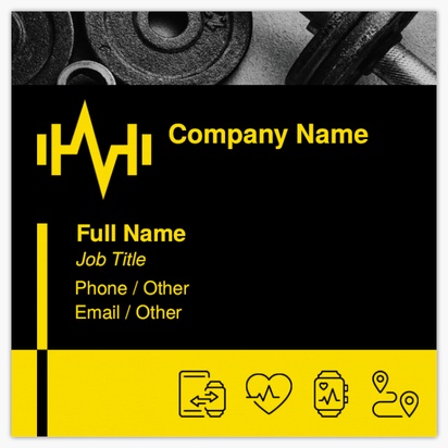 Design Preview for Design Gallery: Fitness Classes Square Business Cards