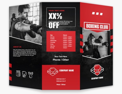 A box fitboxing black red design for Modern & Simple