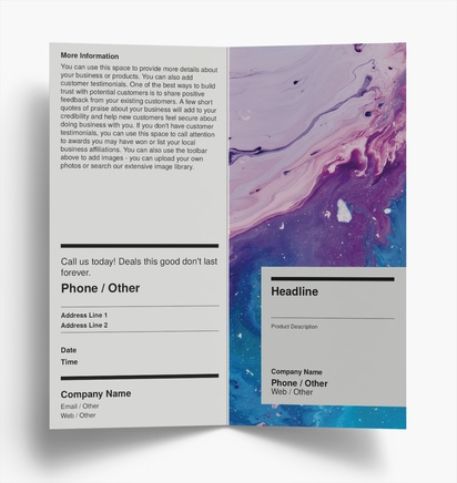 Design Preview for Design Gallery: Marketing & Public Relations Folded Leaflets, Bi-fold DL (99 x 210 mm)